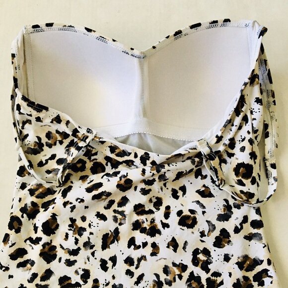 NIP TUCK Joanne Le opard Twist Front One Piece Swimsuit Tummy Control Size 8 - Picture 10 of 11